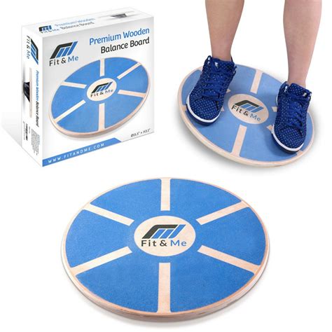 Fit&Me Wooden Wobble Balance Board Video Exercises Best Offer