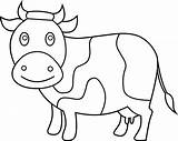 Cute Cow Coloring Page  Free Clip Art sketch template
