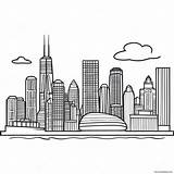 Chicago Skyline Coloring Page 20972 16578 sketch template