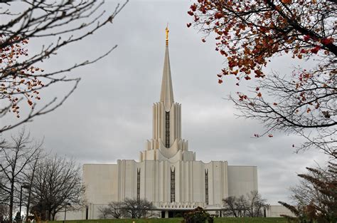 The Jordan River Utah Temple in the Fall