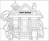 Post Office Coloring Page sketch template