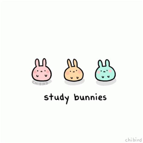 Cute Animated Study Bunnies Motivation GIF | GIFDB.com