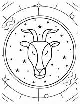 Capricorn Coloring Pages Artistic Designs For Relaxation And Fun sketch template