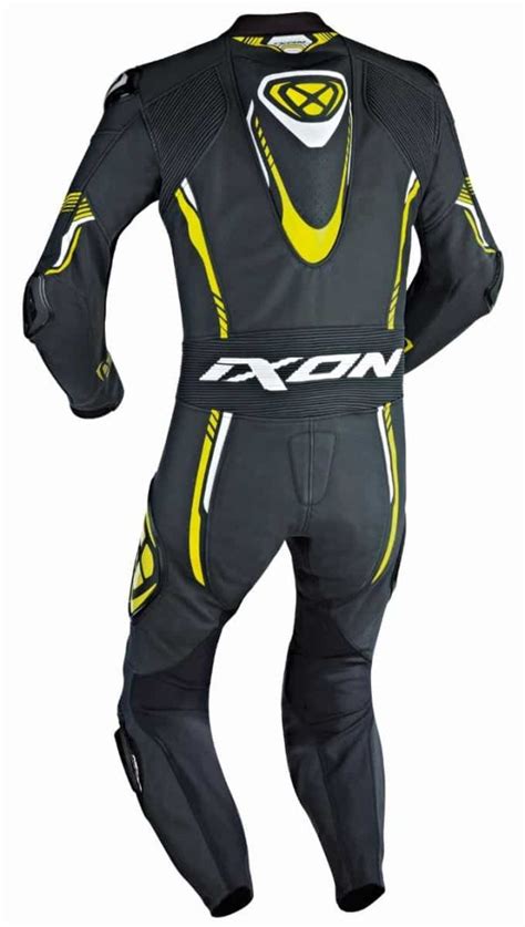 Ixon Vortex One Piece Leather Suit Black / White / Yellow - Trooper Lu ...