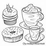 Coffee And Donut Coloring Pages  Free & Printable sketch template