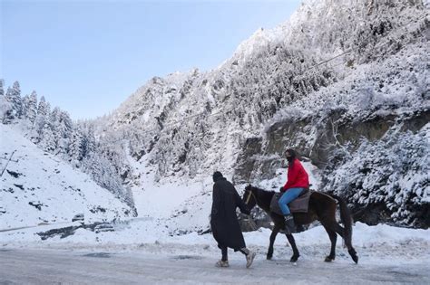 Tourists rejoice as fresh snowfall turns Sonamarg into a winter wonderland | In Pics | IndiaToday