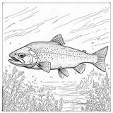 trout Fish Drawing Coloring Book Page Stock Illustration  Adobe sketch template
