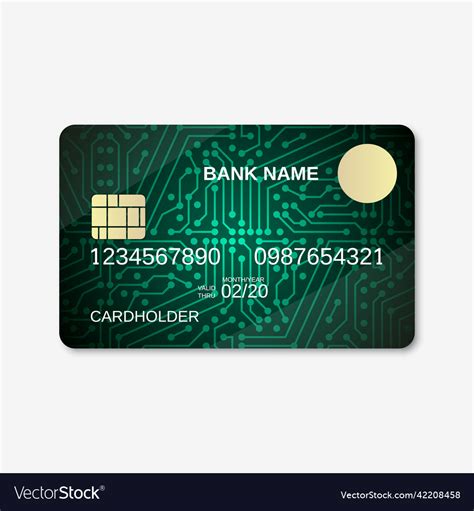 Bank card design template Royalty Free Vector Image