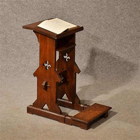 Antique Oak Lectern Bible Prayer Stand Victorian English Ecclesiastical ...