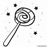 Coloring Page Of A candy lollipop Download Or Print For Free sketch template