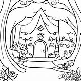 Enchanted Forest Fairy Garden Coloring Page 36203 28618 sketch template