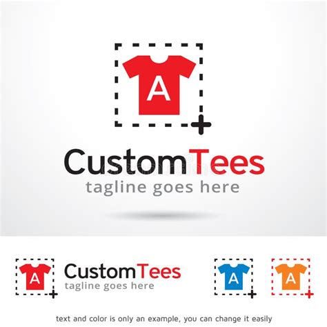 Custom Tees Logo Template Design Vector Stock Vector - Illustration of ...