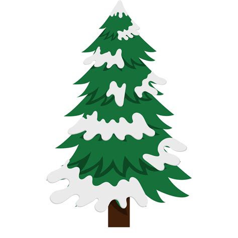 Christmas trees cartoon on tranparent background. New Years and xmas traditional symbol tree ...