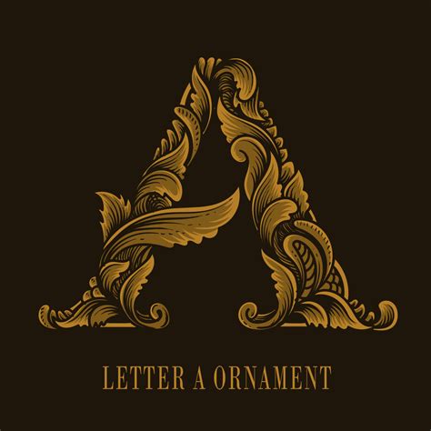 Letter A logo vintage ornament style 3612094 Vector Art at Vecteezy