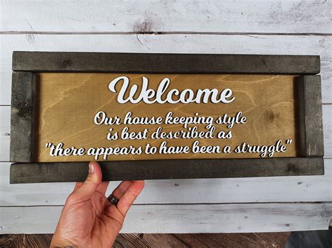 Funny Welcome Sign Front Door Display Sarcastic Plaque Wood - Etsy UK