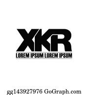 4 Letter Xkr Simple Logo Design Vector Clip Art | Royalty Free - GoGraph