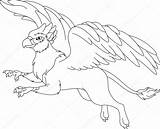 Lovely Griffin Flying Coloring Page  Free Printable Pages For sketch template
