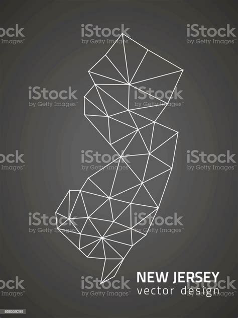 New Jersey Outline Vector Map Stock Illustration - Download Image Now - New Jersey, Abstract ...