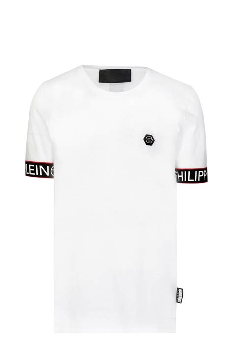 PHILIPP PLEIN Philipp Plein Tape Logo T-shirt - Clothing from Circle Fashion UK