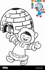Eskimo Coloring Page sketch template