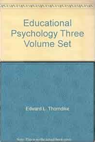 Educational Psychology Three Volume Set: Edward L. Thorndike: Amazon ...