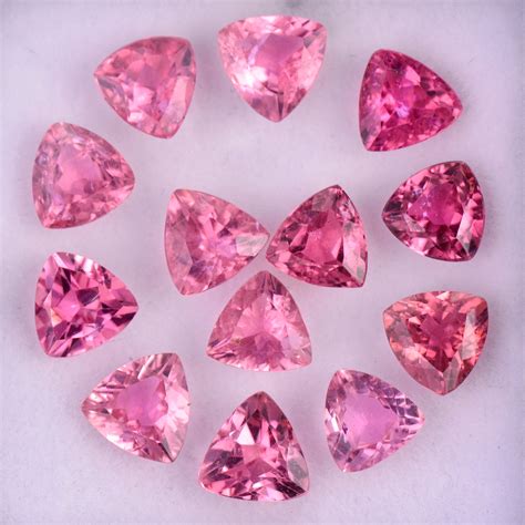 Fabulous Hot Pink Tourmaline Gemstone Set 6.87 tcw. 5.5 mm. | Etsy