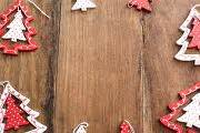 Photo of Frame of wooden Christmas tree decorations | Free christmas images