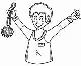 Happy Boy Winner coloring Page  Free Printable Coloring Pages sketch template