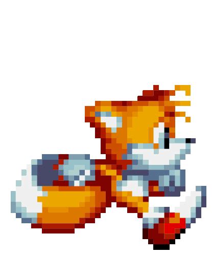 an orange and white pixel art style motorcycle