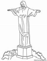 Christ The Redeemer Statue Sketch Coloring Page sketch template