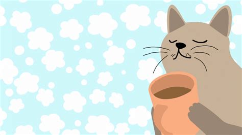 A cat drinking tea | Skillshare Student Project