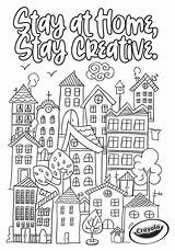 Stay at Home Creativity Town  Crayolacom sketch template
