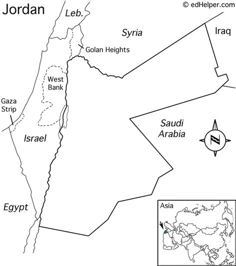 Jordan Outline Map