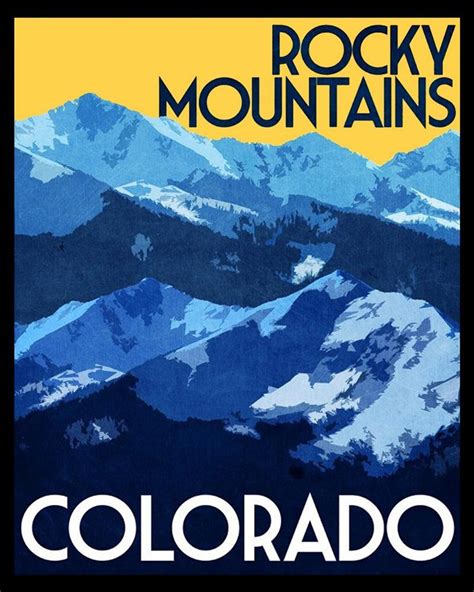 Colorado Poster Rocky Mountain Print Vintage Colorado Print - Etsy