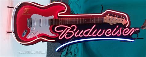 Budweiser Beer Guitar Neon Sign