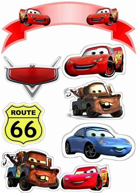 Cars: Toppers para Tartas, Tortas, Pasteles, Bizcochos o Cakes para ...