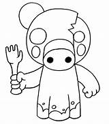 Piggy Roblox Coloring Page sketch template