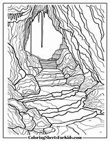 Cave Coloring Pages Free Downloads  Sheets For Kids sketch template