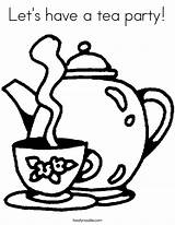 Lets Have A tea Party Coloring Page  Twisty Noodle sketch template