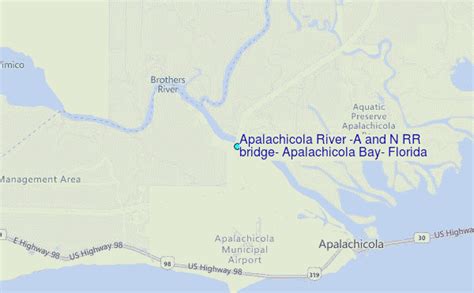 Apalachicola River (A and N RR bridge), Apalachicola Bay, Florida Tide Station Location Guide