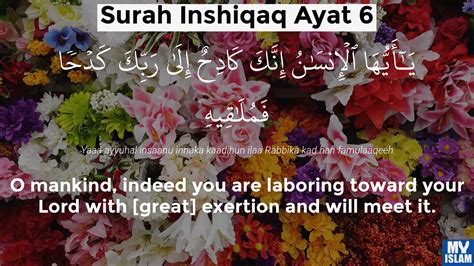 Surah Al-Inshiqaq Ayat 6 (84:6 Quran) With Tafsir - My Islam