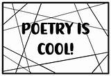 POETRY IS COOL Poetry Month Activity Coloring Pages Worksheet  sketch template