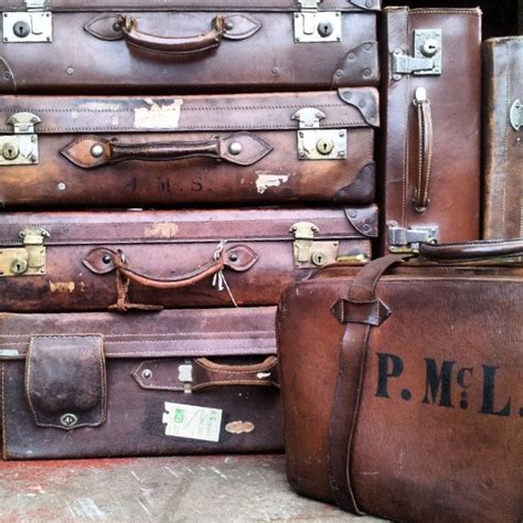 Vintage & Antique Leather Suitcases Used 6 Different Ways » Scaramanga