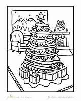 Christmas Door Coloring Pages Sketch Page sketch template