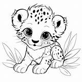 Cheetah By ColoringCorner On DeviantArt sketch template