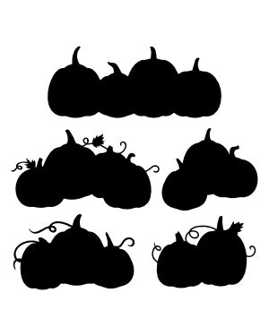 Pumpkin Vine Silhouette Clip Art