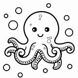 Baby Octopus Coloring Page  Free Printable Pages sketch template