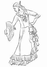 Spanish Flamenco Dancer coloring Page  Free Printable Coloring Pages sketch template