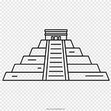 Mayan Pyramids sketch template
