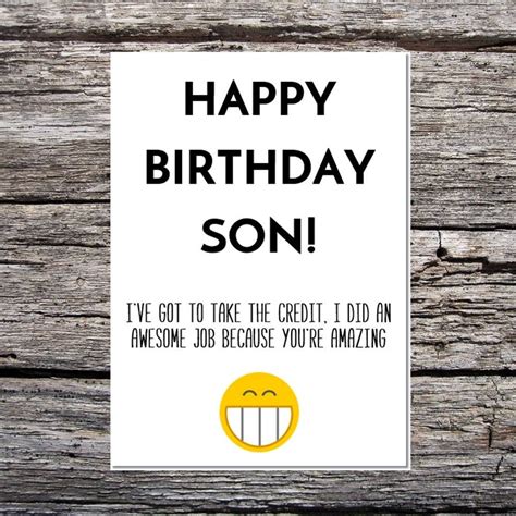 son birthday card funny son birthday card funny happy